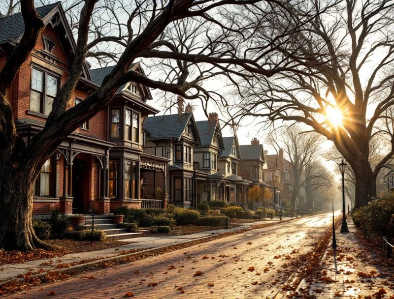 Maple Ridge Tulsa neighborhood streetscape after winter freeze event