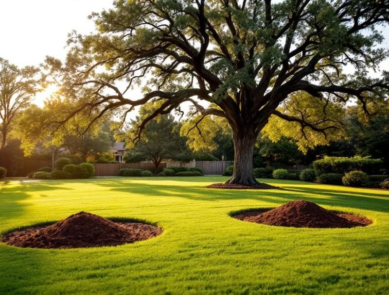 Restored Tulsa front yard after trenchless sewer line replacement