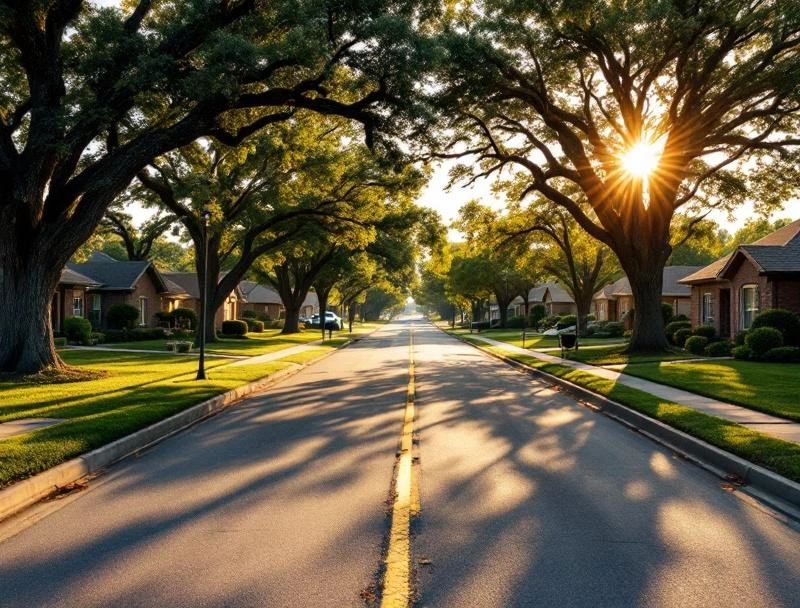 Southern Hills Tulsa residential streetscape with slab-on-grade homes