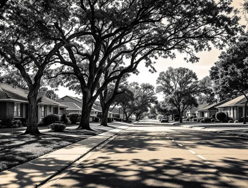 South Tulsa residential neighborhood with 1980s-era homes