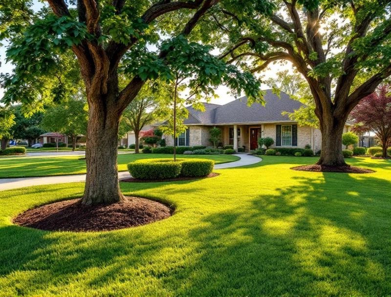Restored Tulsa front yard after trenchless water service replacement
