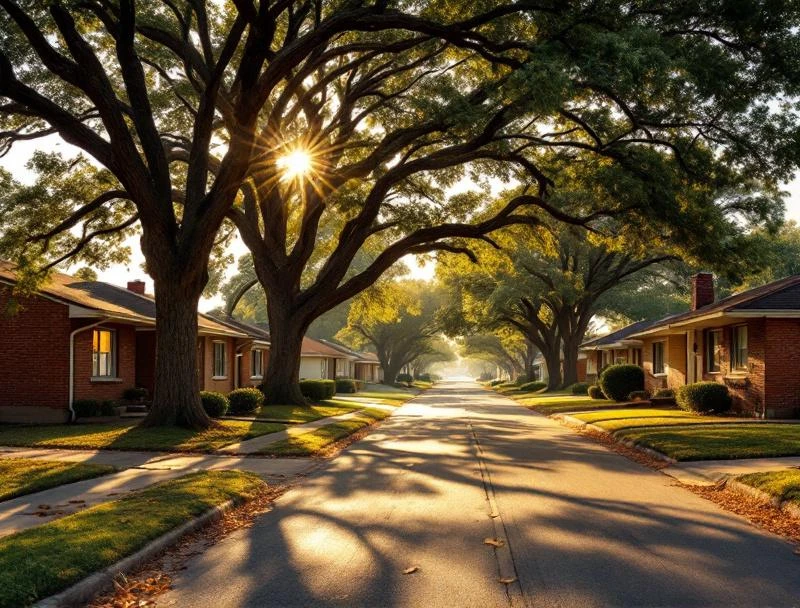 Sand Springs Oklahoma neighborhood near Arkansas River
